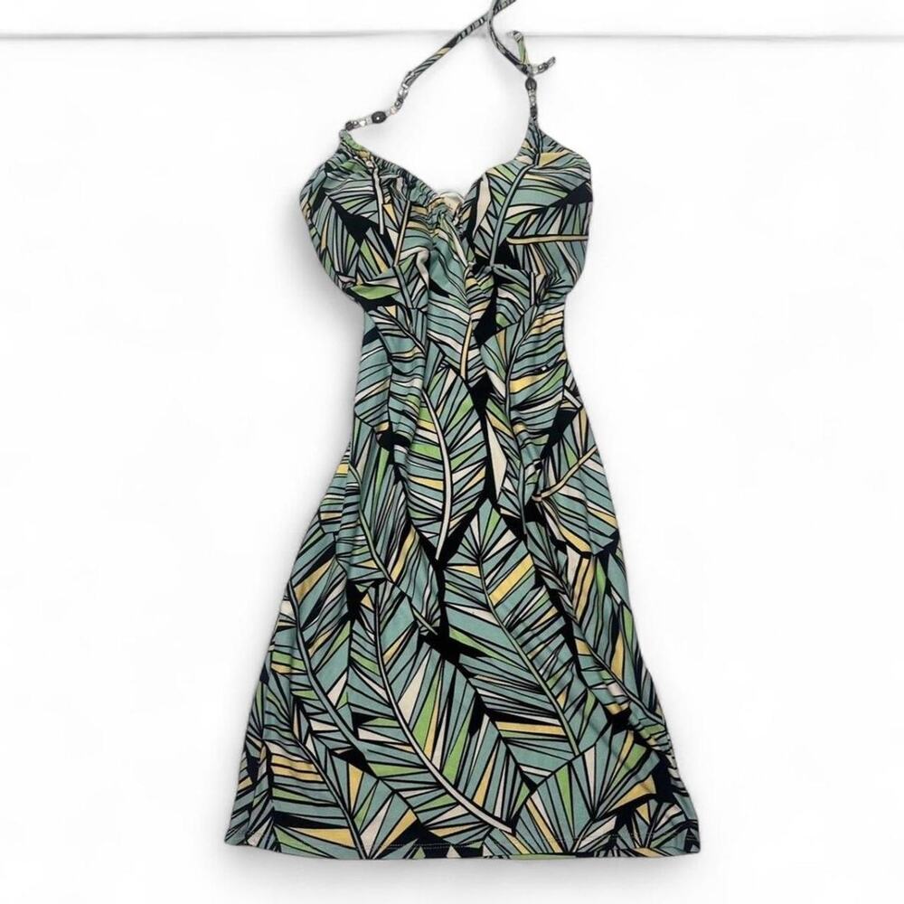 Derek Heart halter tropical summer Y2K mini dress size small